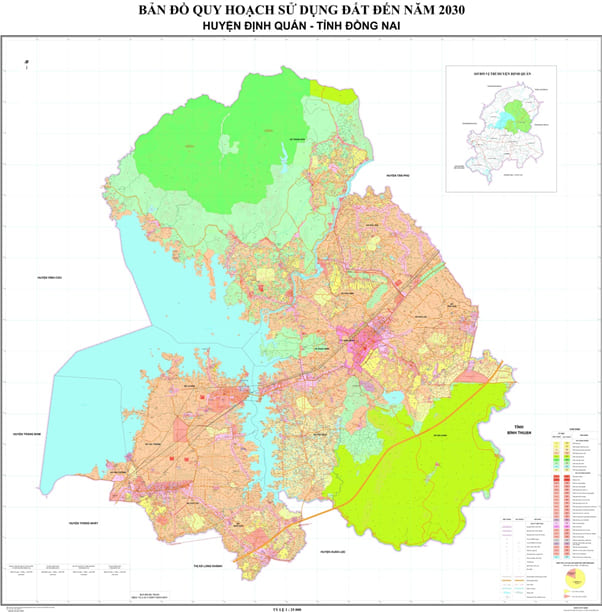 Bản đồ Quy hoạch Sử dụng đất Huyện Định Quán đến năm 2030