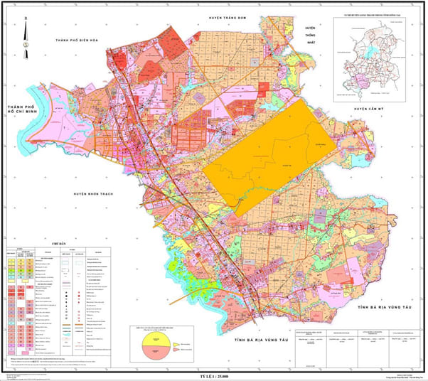 Bản đồ quy hoạch sử dụng đất huyện Long Thành đến năm 2030