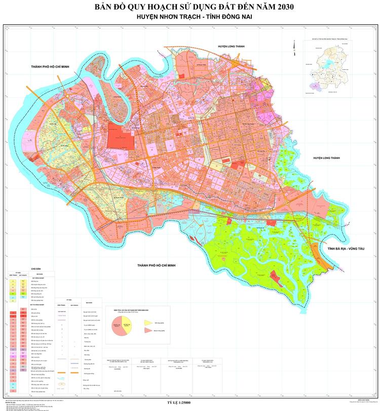 Bản đồ Quy hoạch Sử dụng đất Huyện Nhơn Trạch đến năm 2030